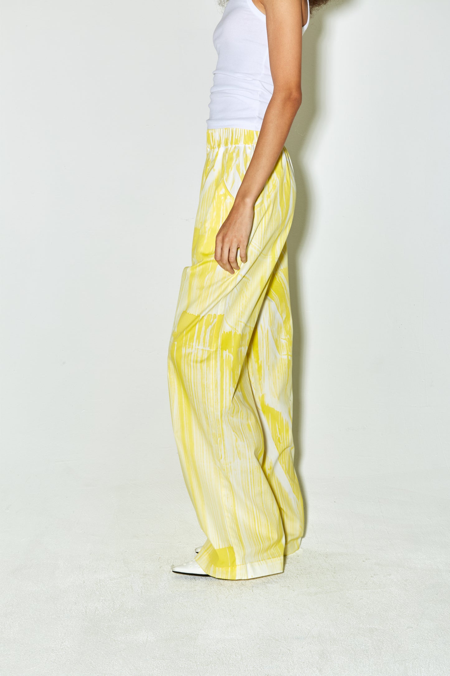 POLLY pants yellow brush dyed