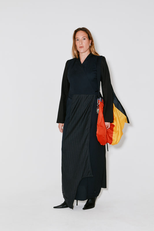 RAINE upcycled pants dress