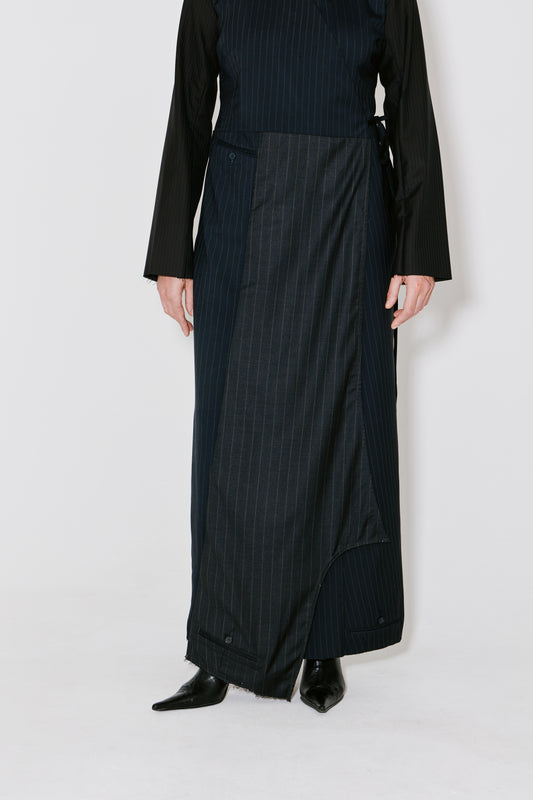 RAINE upcycled pants dress