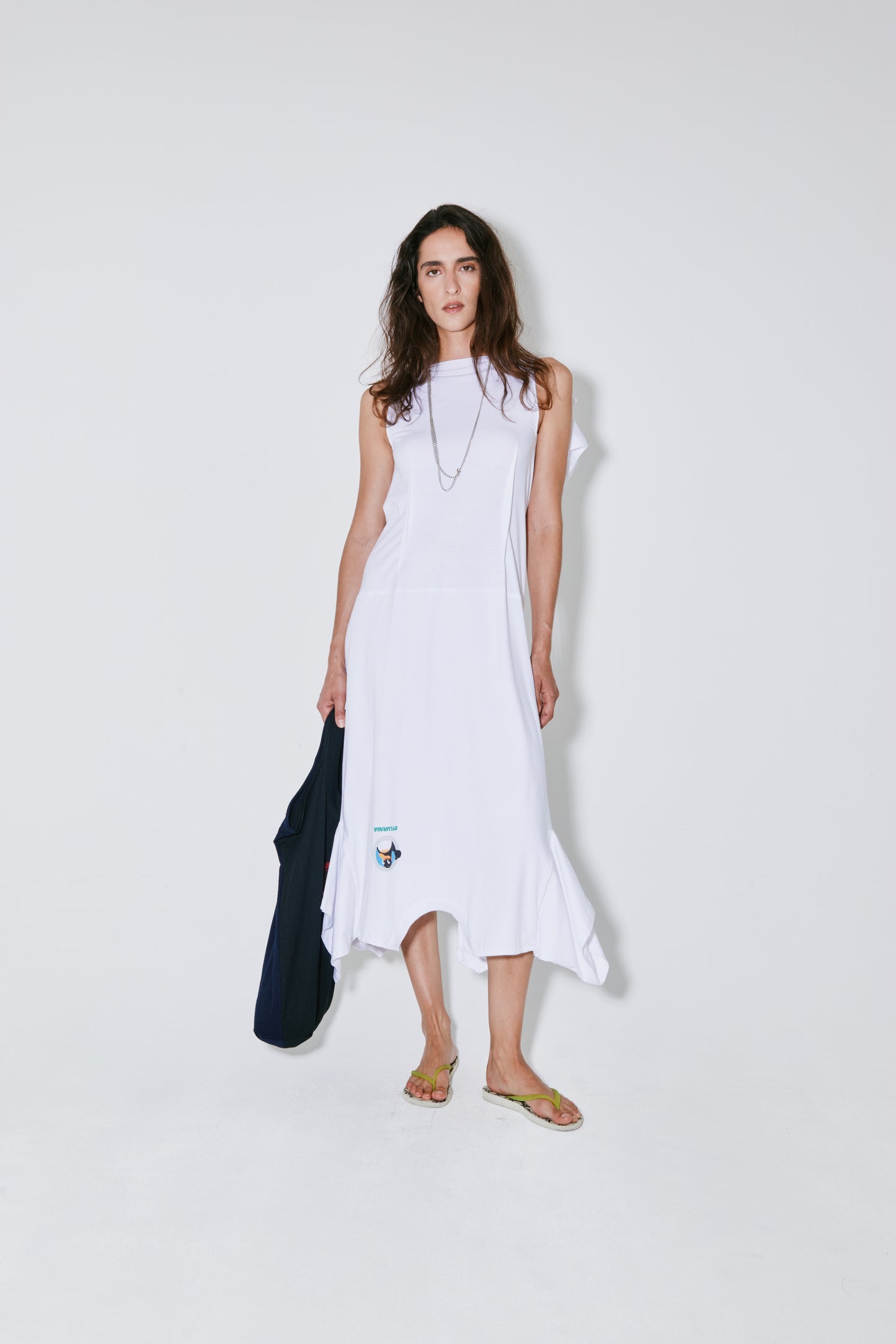 RICH upcycled dress white