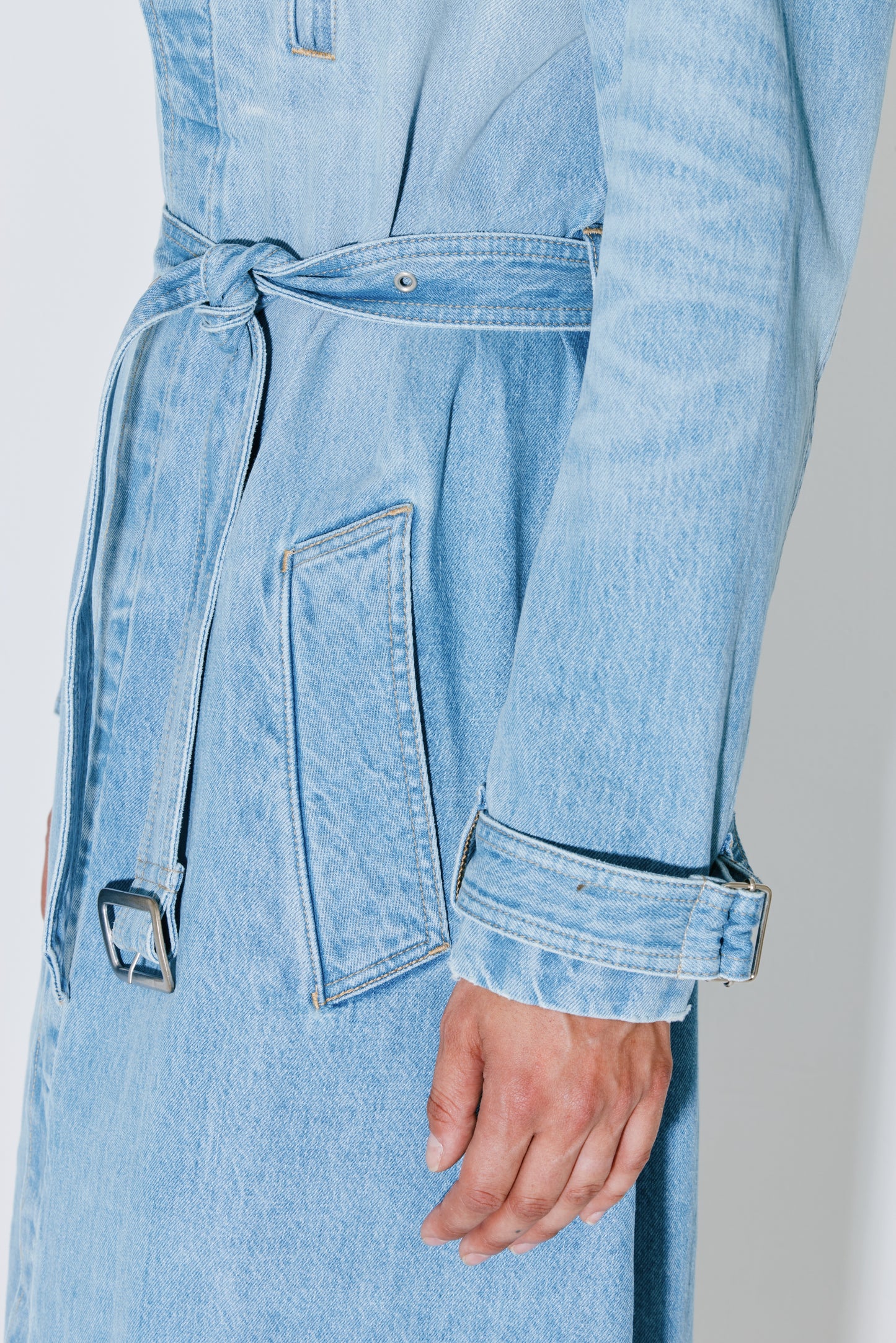 ROW trench light blue washed