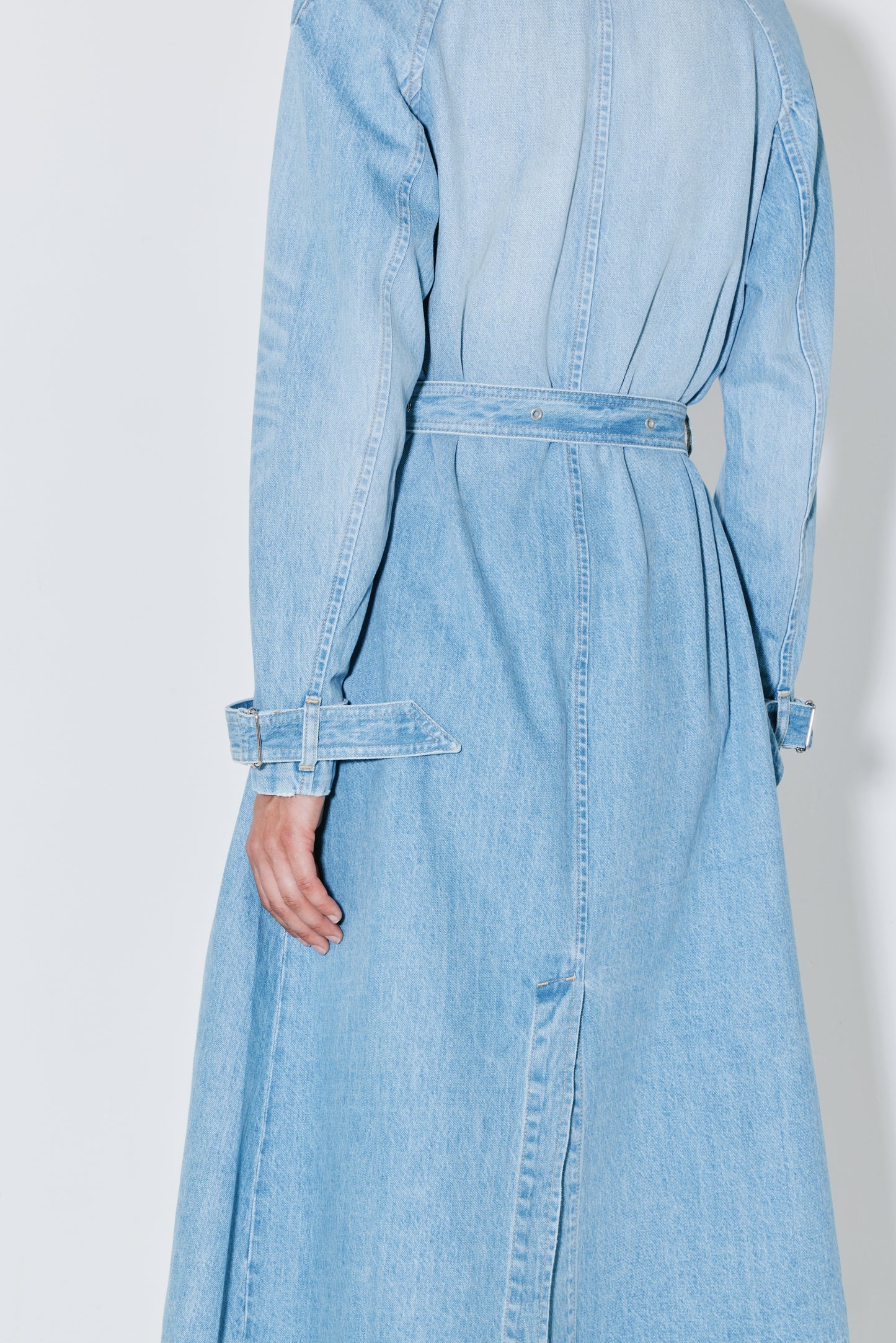 ROW trench light blue washed