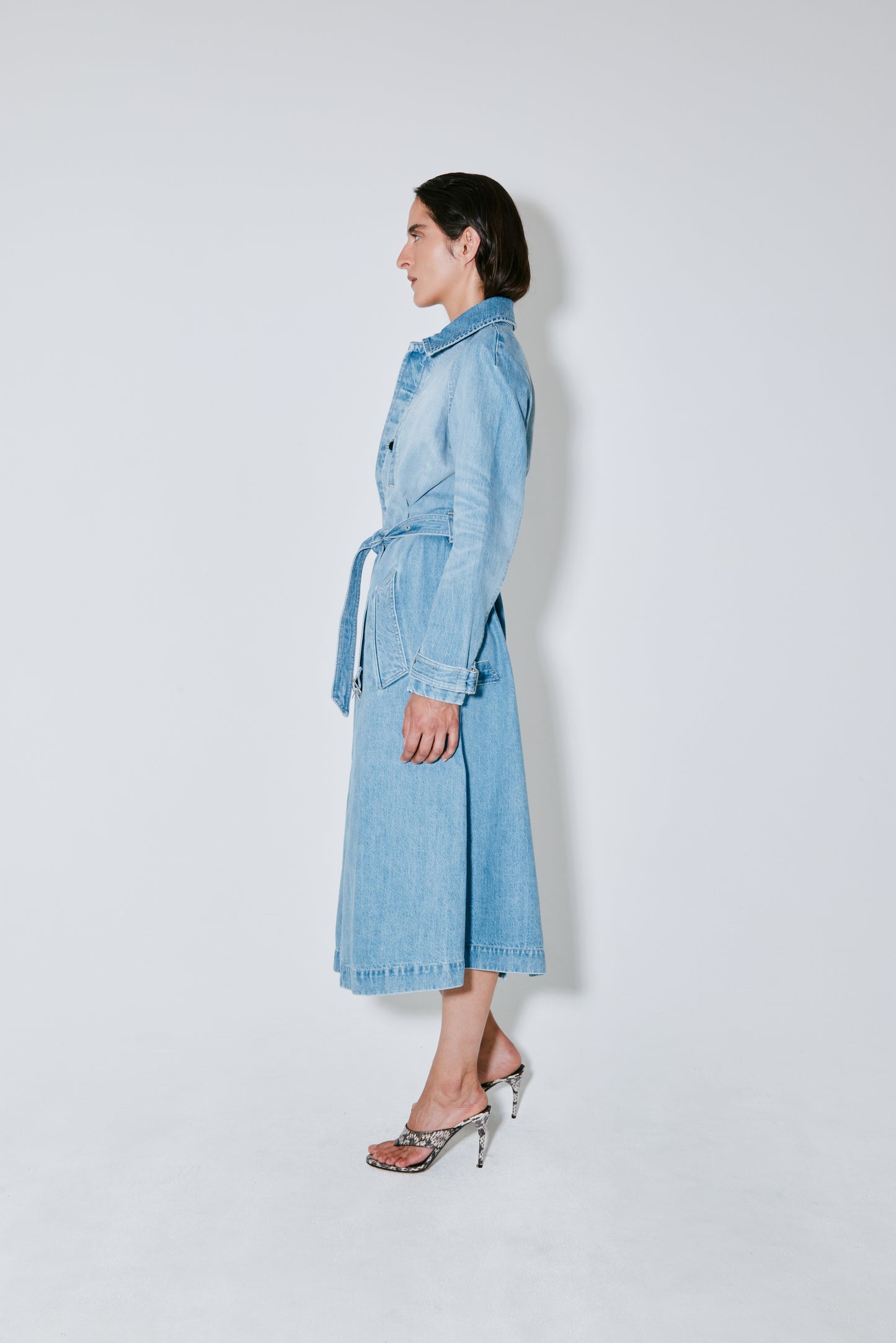 ROW trench light blue washed