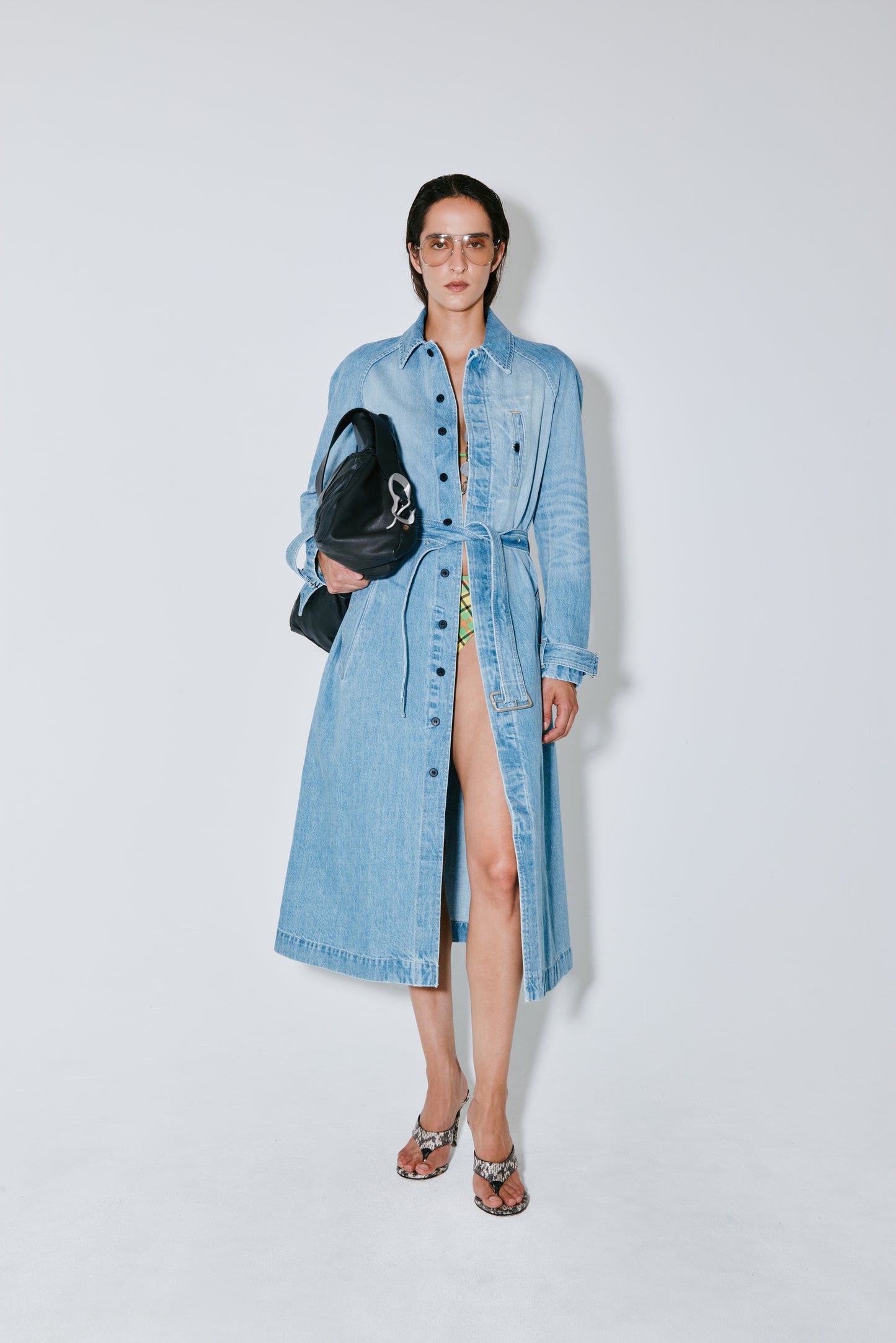 ROW trench light blue washed