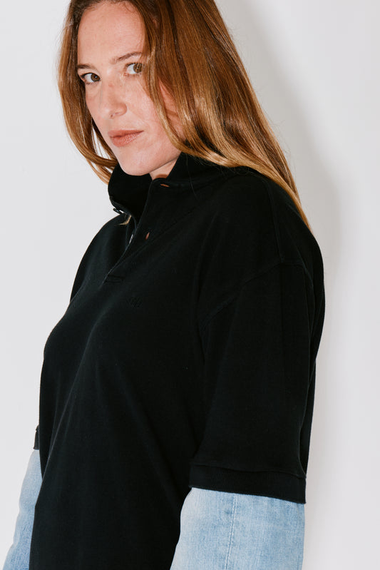 TOM upcycled polo black