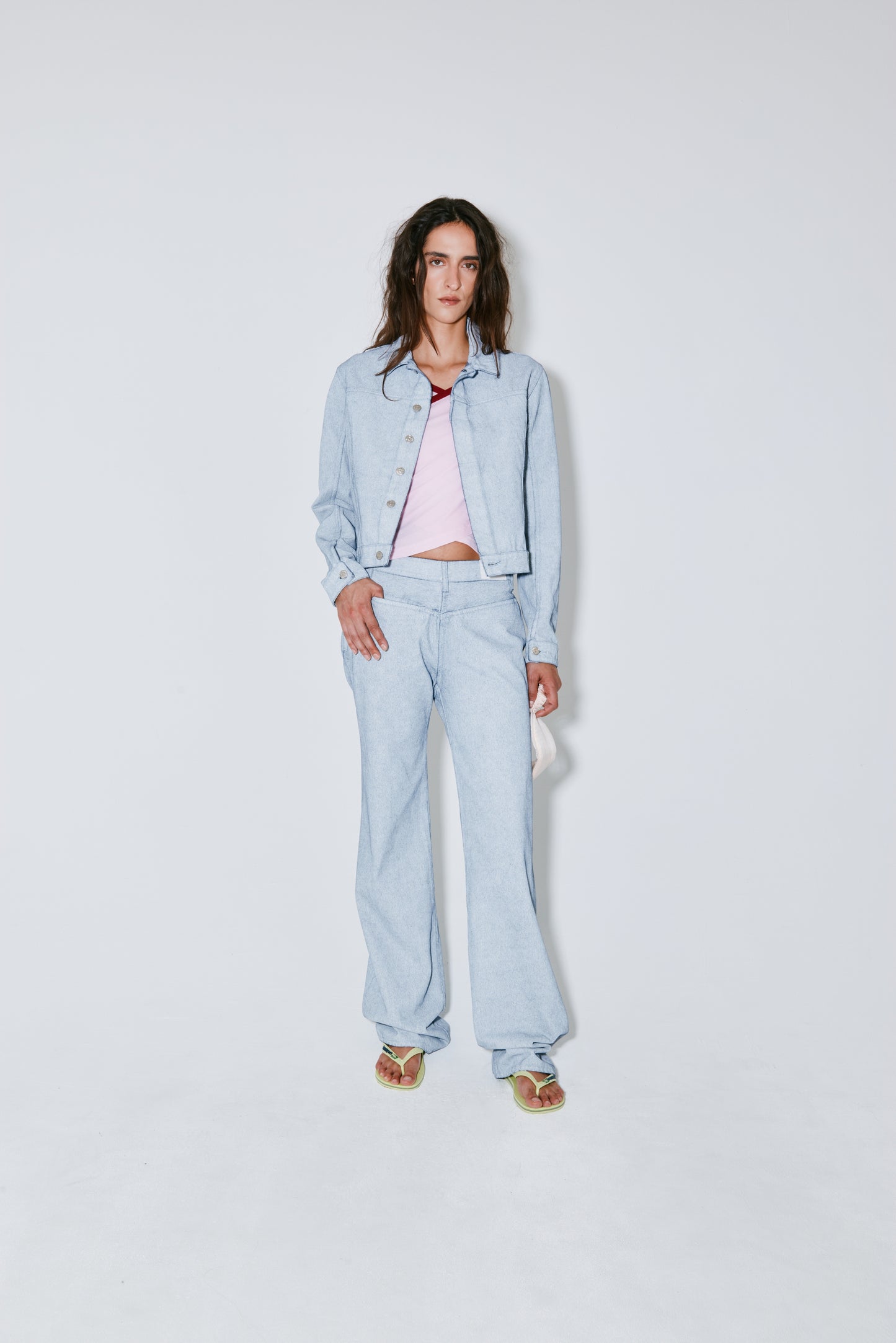 PETERSON pants white on blue