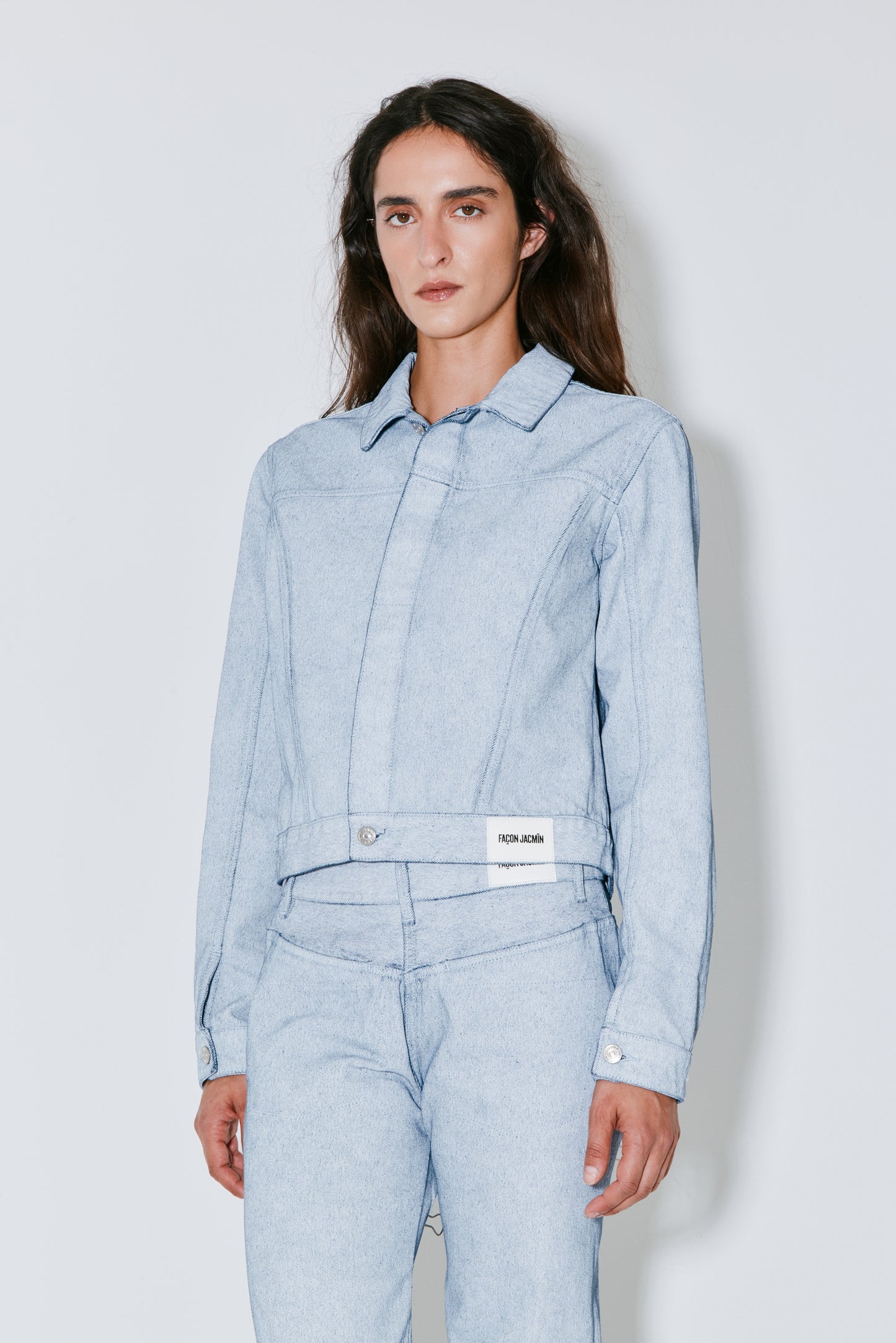 VENDETA jacket white on blue