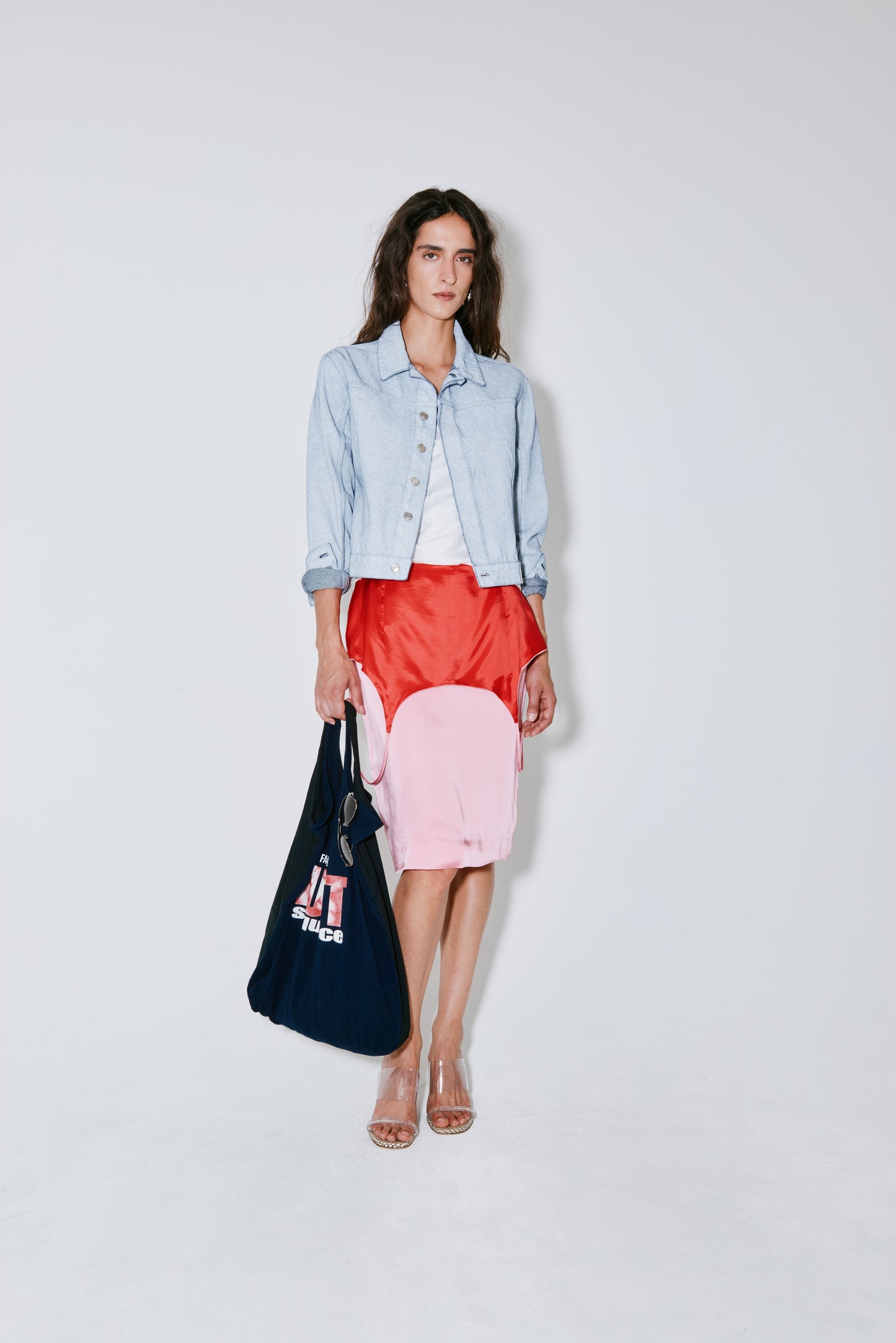 VENDETA jacket white on blue
