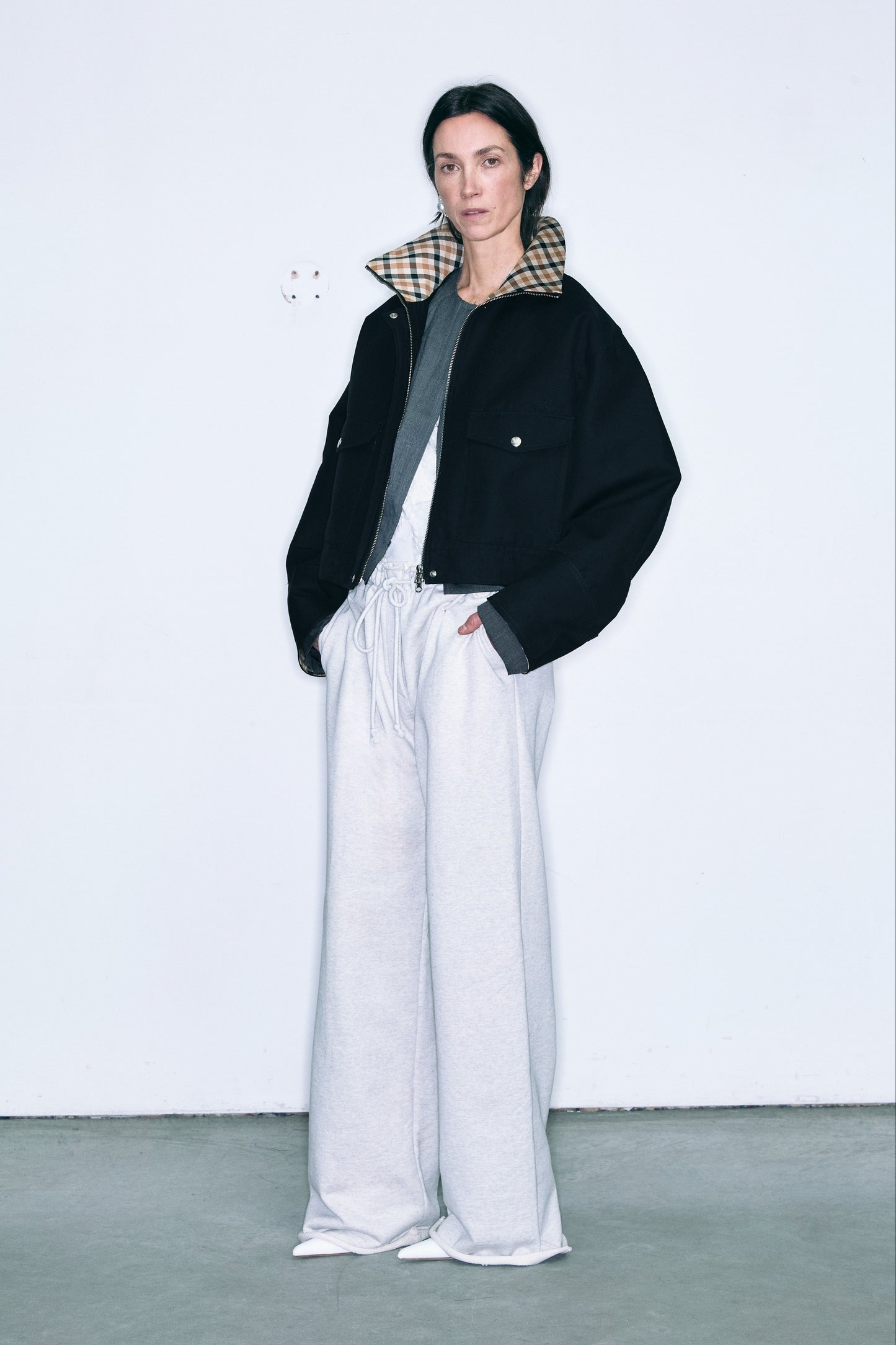 MARTINA jacket black-beige vichy