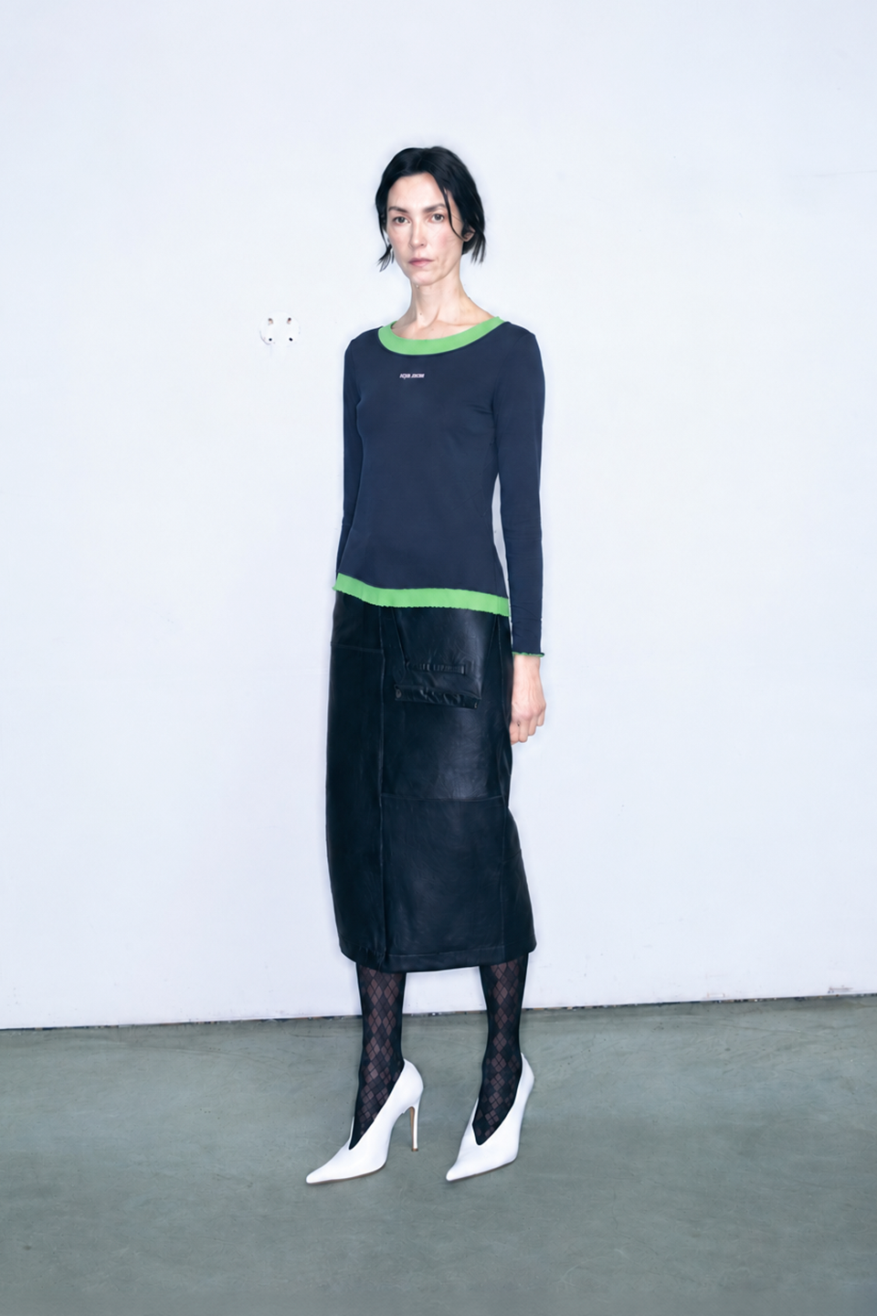TIA top dark blue & green