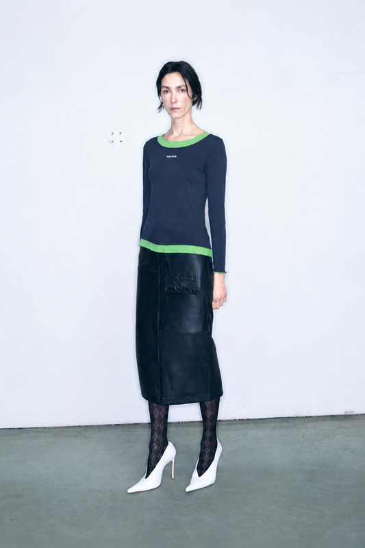 TIA top dark blue & green