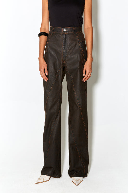 PALERMA pants brown wax